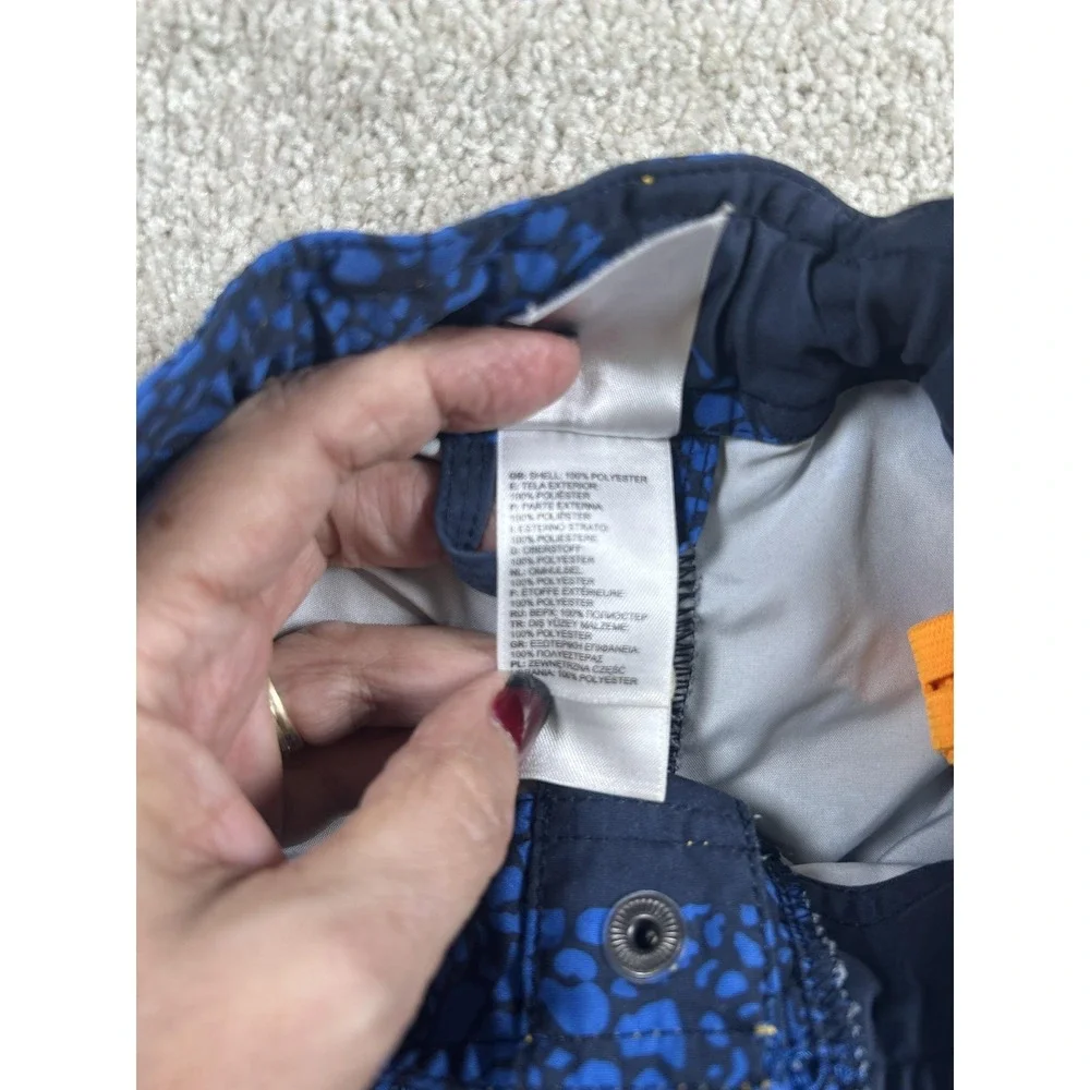 North Face Shorts Boys XS 6 Blue Black Swim Trunks‎ Adjustable Waist Quick Dry